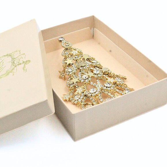 Kirks Folly Limited Edition 114/500 Rhinestones Massive 5" Dangle Brooch - Picture 1 of 9